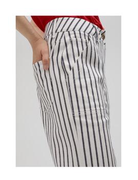 Pantalón Lola Casademunt rayas azul crudo