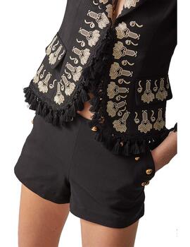 Short Highly Preppy con tachas negro