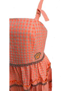 Vestido Highly Preppy cazuela vichy naranja