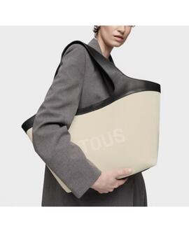 Capazo Tous L. Lirio Canvas negro-beige