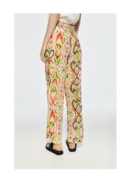 Pantalón Lola Casademunt seda estampado multi