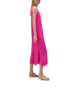 Vestido Lola Casademunt tirante ancho fucsia