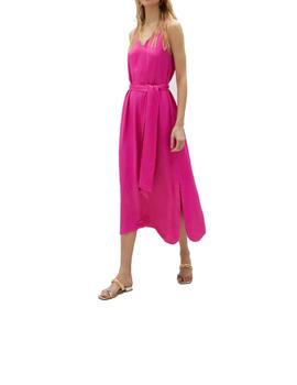 Vestido Lola Casademunt tirante ancho fucsia