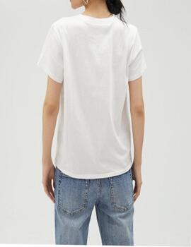 Camiseta Lola Casadmunt love glitter blanco