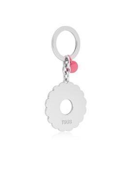 Llavero Tous bear circle logo rosa