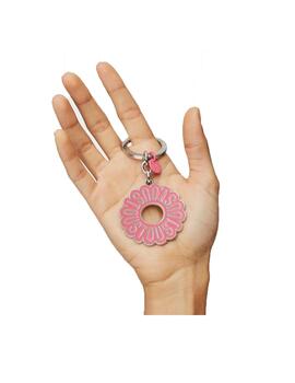 Llavero Tous bear circle logo rosa