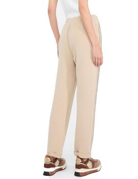 Pantalón Liu.Jo banda logotipada en strass beige