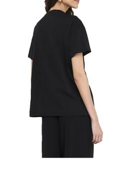 Camiseta Liu.Jo con piedras y logo negra