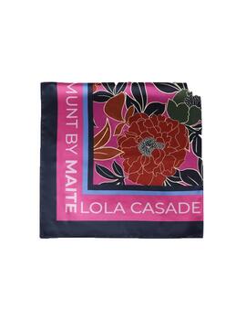 Pañuelo Lola Casademunt flores rosa-azul