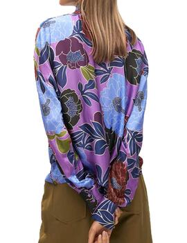 Blusa Lola Casadmunt con lazada estampada multi