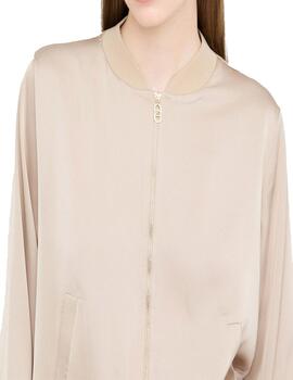 Chaqueta Liu.Jo raso  logotipada en cuello y puños