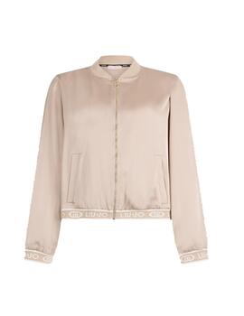 Chaqueta Liu.Jo raso  logotipada en cuello y puños
