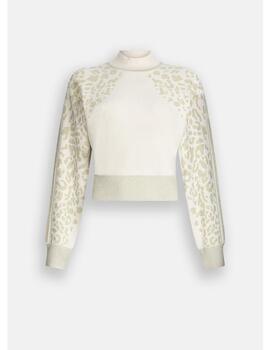 Jersey Liu.Jo punto con animal print dorado