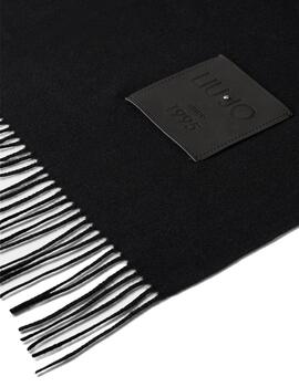 Estola con Logotipo en aplique negro