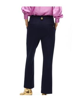 Pantalón Lola Casademunt punto botones azul
