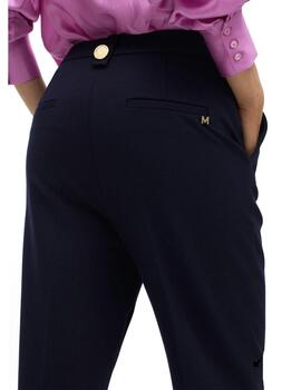 Pantalón Lola Casademunt punto botones azul