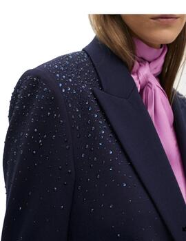 Americana Lola Casademunt detalle strass azul