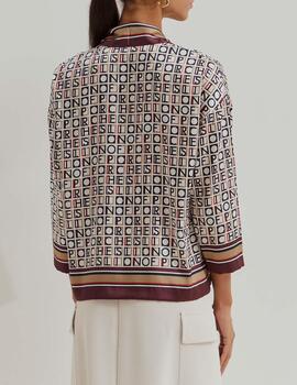 Blusa Lion Of Porches logotipada con lazada