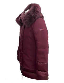 Parka Dichi Sora granate tejido estructurado