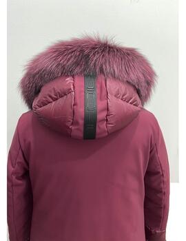Parka Dichi Sora granate tejido estructurado