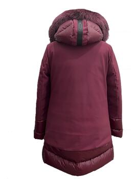 Parka Dichi Sora granate tejido estructurado