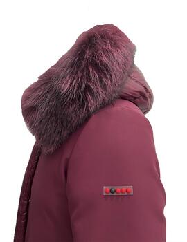 Parka Dichi Sora granate tejido estructurado