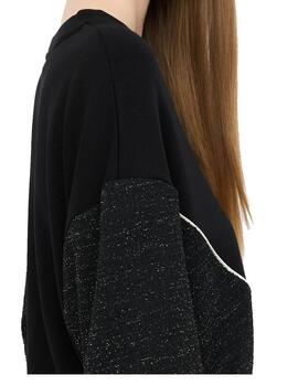 Sudadera Li.Jo con textura en plata