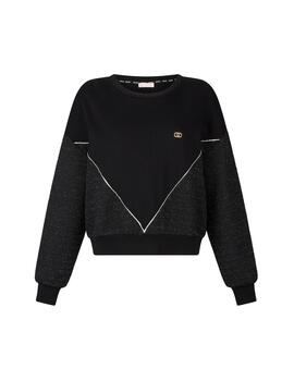 Sudadera Li.Jo con textura en plata