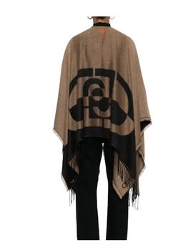 Poncho Liu Jo monograma negro-camel