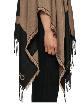 Poncho Liu Jo monograma negro-camel