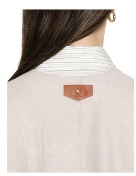 Poncho Liu Jo logotipado beige