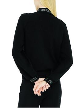 Chaqueta Liu.Jo con logos en strass cuello y puños