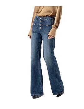 Pantalón Fracomina vaquero palazo botones joya