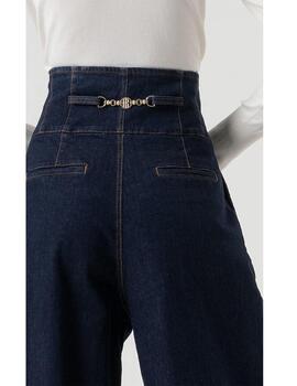 Pantalón Fracomina vaquero palazzo logo metal