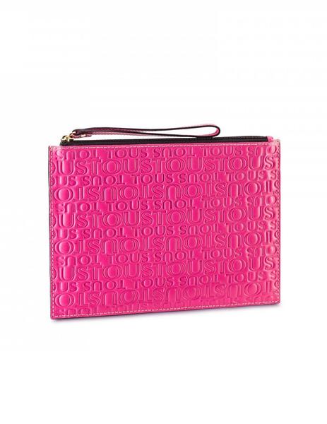 CARTERA MANO LOGO FUCSIA