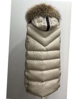 Chaleco Dich Odil beige con pelo natural