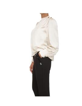 Blusa Fracomina puffy sleeves beige