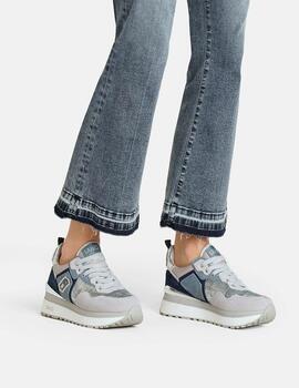 Zapatilla Liu Jo Maxi Wonder laminado y plataforma