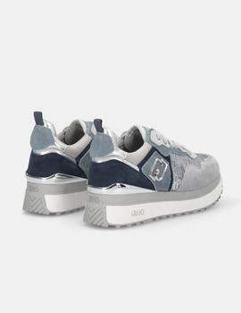 Zapatilla Liu Jo Maxi Wonder laminado y plataforma