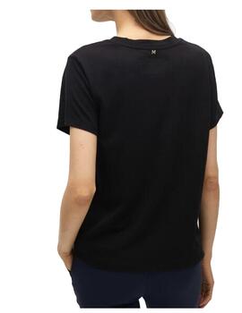 Camiseta Lola Casademunt animal con pedrería negro