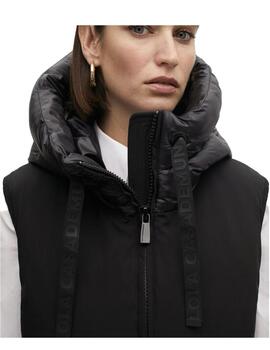 Chaleco Lola Casademunt plumas midi negro