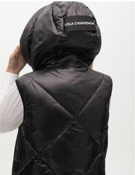 Chaleco Lola Casademunt plumas midi negro