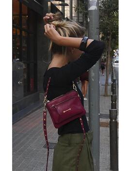 Bolso Mercules Bugsy piel burdeos