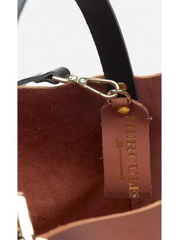 Bolso Mercules Bucket Fringes piel teja