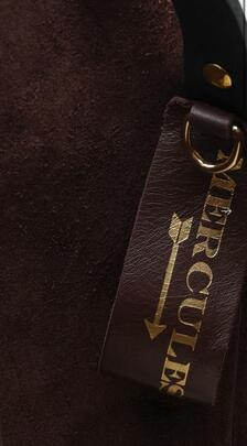 Bolso Mercules Bucket Fringes piel marrón