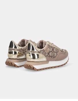 Zapatilla Liu Jo Evelyn logo jacquard camel