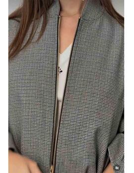 Bomber Cristina Barros pata de gallo con lurex