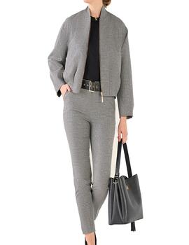 Pantalón Cristina Barros pata gallo con lurex
