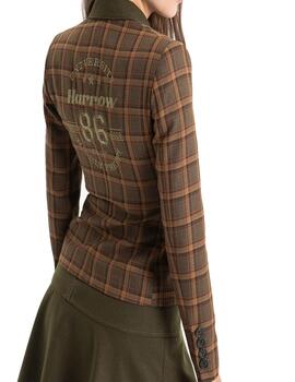 Chaqueta Highly Preppy cuadro verde con escudo