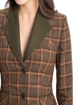 Chaqueta Highly Preppy cuadro verde con escudo